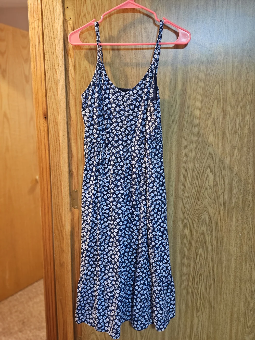 Old Navy Navy Blue Floral Midi Sundress